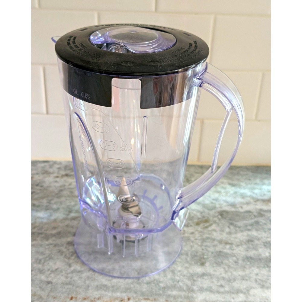 Hamilton Beach Type B46 Blender Jar & Lid 1.625L Clear/Black Dishwasher Safe